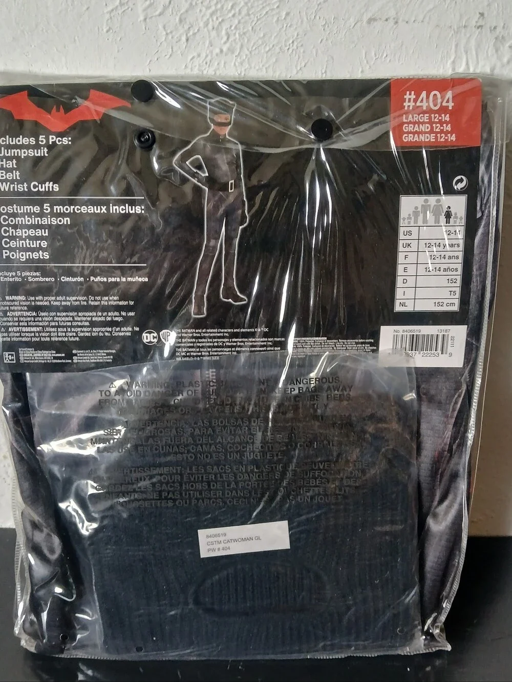 Selina Kyle Cat Woman Kids Costume - Black Large 12-14